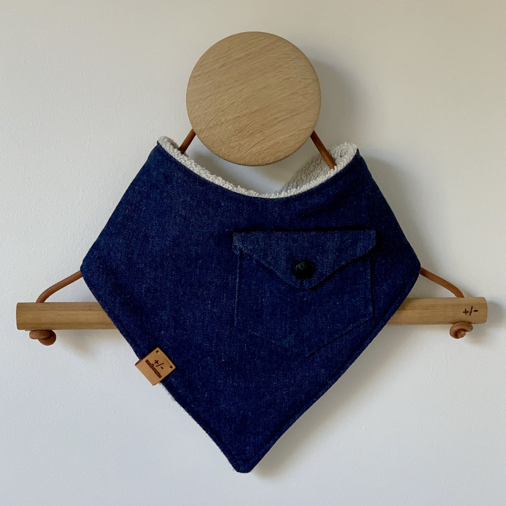 Premium denim baby bib